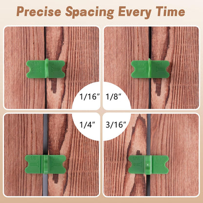 8 Pcs ABS Deck Spacer Tool,4 Thicknesses Deck Board Spacers(1/16", 1/8", 3/16", 1/4"),Deck Spacers Assorted V1259-DP01-A-2628