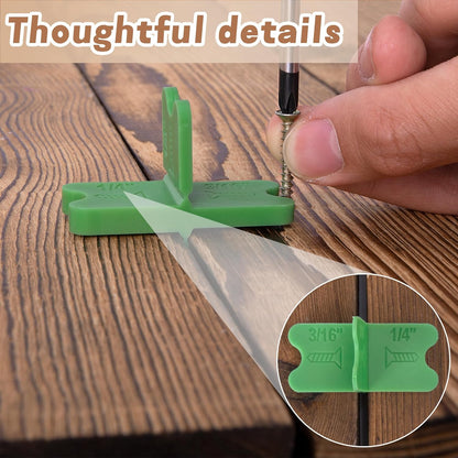 8 Pcs ABS Deck Spacer Tool,4 Thicknesses Deck Board Spacers(1/16", 1/8", 3/16", 1/4"),Deck Spacers Assorted V1259-DP01-A-2628