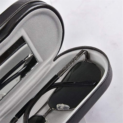 [2 in 1] Dual Glasses Case Hard Shell Eyeglass Case Protective for 2 Eyeglasses (Not Suitable for Sunglasses) V1259-DP01-A-2631