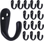 15PCS Coat Hooks Wall Mounted Single Prong Robe Hook for Hanging Towel Hooks with 30 Screws for Bags, Hat, V1259-DP01-A-2635