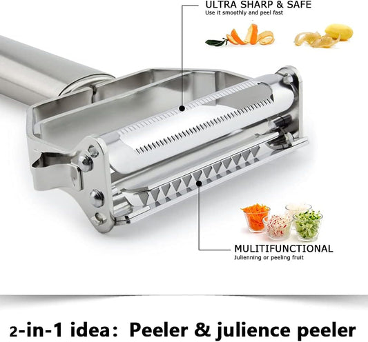 Vegetable Peeler & Potato Peelers for Kitchen, Fruit, Carrot, Veggie Julienne Peeler, Shredded Carrots, V1259-DP01-A-2637