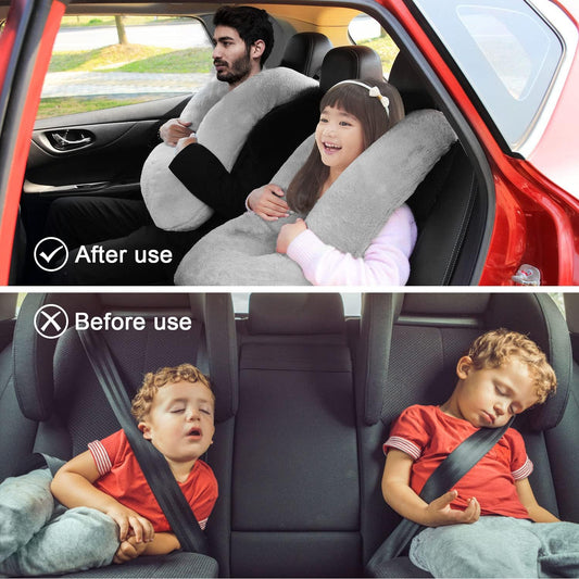 Car Pillow for Kids - Comfort Travel Pillow for Car - Soft Cotton Support Cushion for Children and Adults on V1259-DP01-A-2638