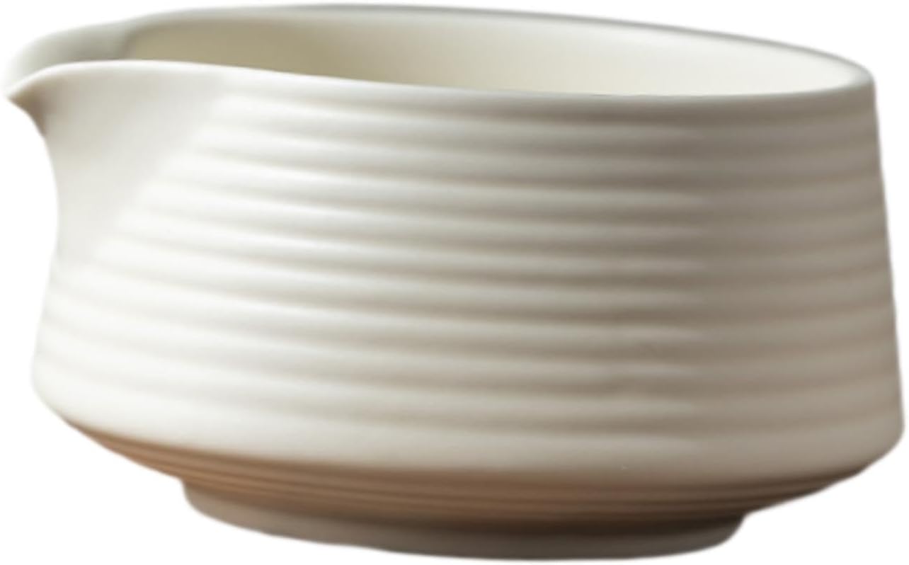 Japanese Matcha Bowl Handmade Matcha Ceremony Matcha Cup with Spout for Restaurant, White V1259-DP01-A-2639
