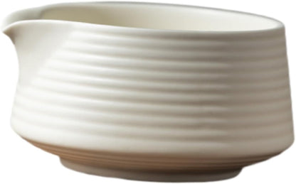 Japanese Matcha Bowl Handmade Matcha Ceremony Matcha Cup with Spout for Restaurant, White V1259-DP01-A-2639