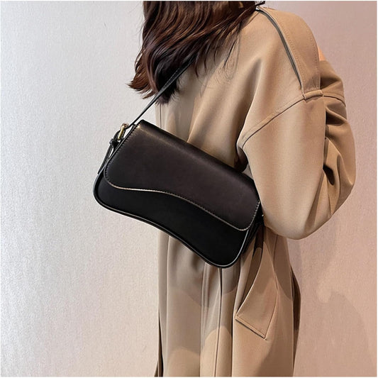 Women's Crescent Shoulder Bags Retro Y2k 90s Hobo Handbags Top Handle Faux Leather Underarm Bag Fashion V1259-DP01-A-2645