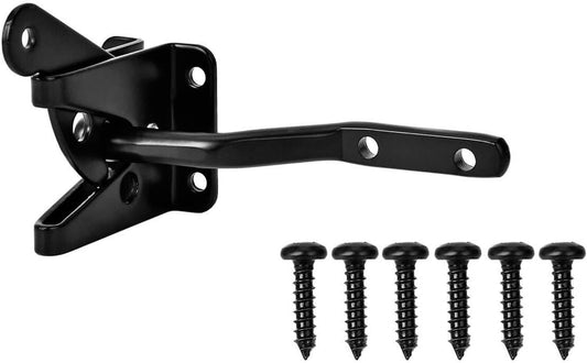 Self-Locking Gate Latch - Post Mount Automatic Gravity Lever Wood Fence Gate Latches with Fasteners/4.7 Inch V1259-DP01-A-2652