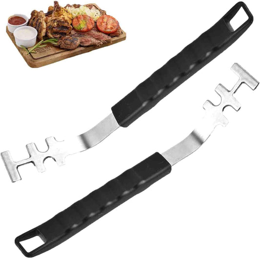 Stainless Steel Grill Grate Lifter Tool,Anti-Scald Grill Grate Tool for Charbroil Grill and More BBQ V1259-DP01-A-2656