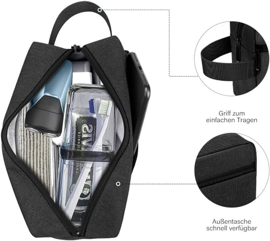 Waterproof Toiletry Bag for Men - Travel Shaving & Cosmetic Organizer with Handle, Portable Gym Shower V1259-DP01-A-2663