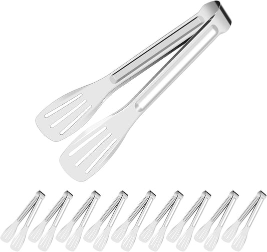 7 Inch Serving Tongs Buffet, Kitchen Cooking Tongs Stainless Steel Buffet Tongs Frying Tong for Pasta Salad V1259-DP01-A-2664