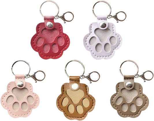Dog Hair Keepsake Keychain, Dog Fur Storage Keychain, Cat Paw Shaped Keychains,For Bag Purse Paw Charm Key V1259-DP01-A-2672