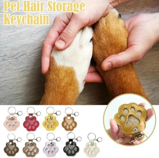Dog Hair Keepsake Keychain, Dog Fur Storage Keychain, Cat Paw Shaped Keychains,For Bag Purse Paw Charm Key V1259-DP01-A-2672
