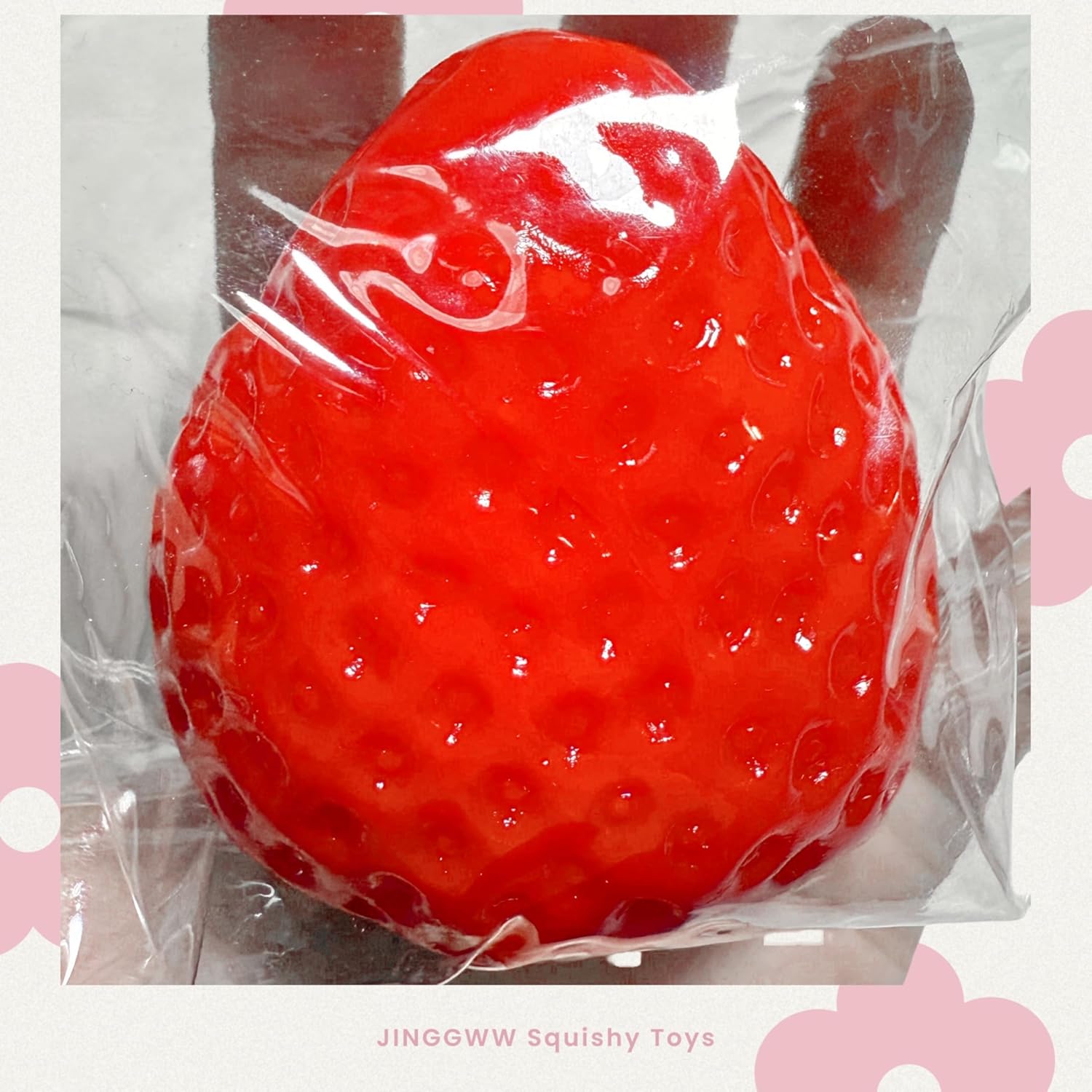 Taba Squishy Strawberry, Strawberry Taba Squishy Toys, Handmade Taba Squishy Clear Stress Relieving for V1259-DP01-A-2673