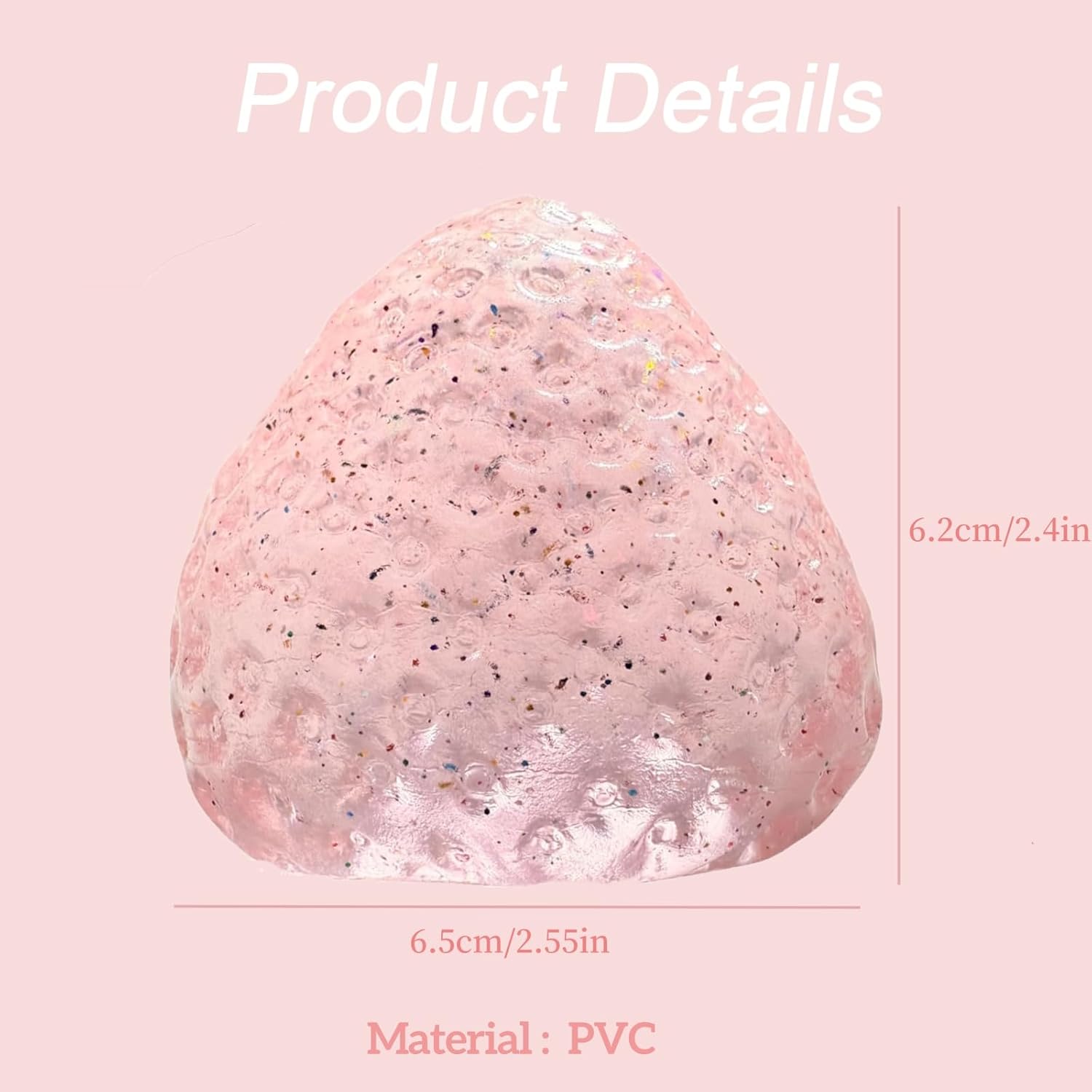Taba Squishy Strawberry, Strawberry Taba Squishy Toys, Handmade Taba Squishy Clear Stress Relieving for V1259-DP01-A-2673