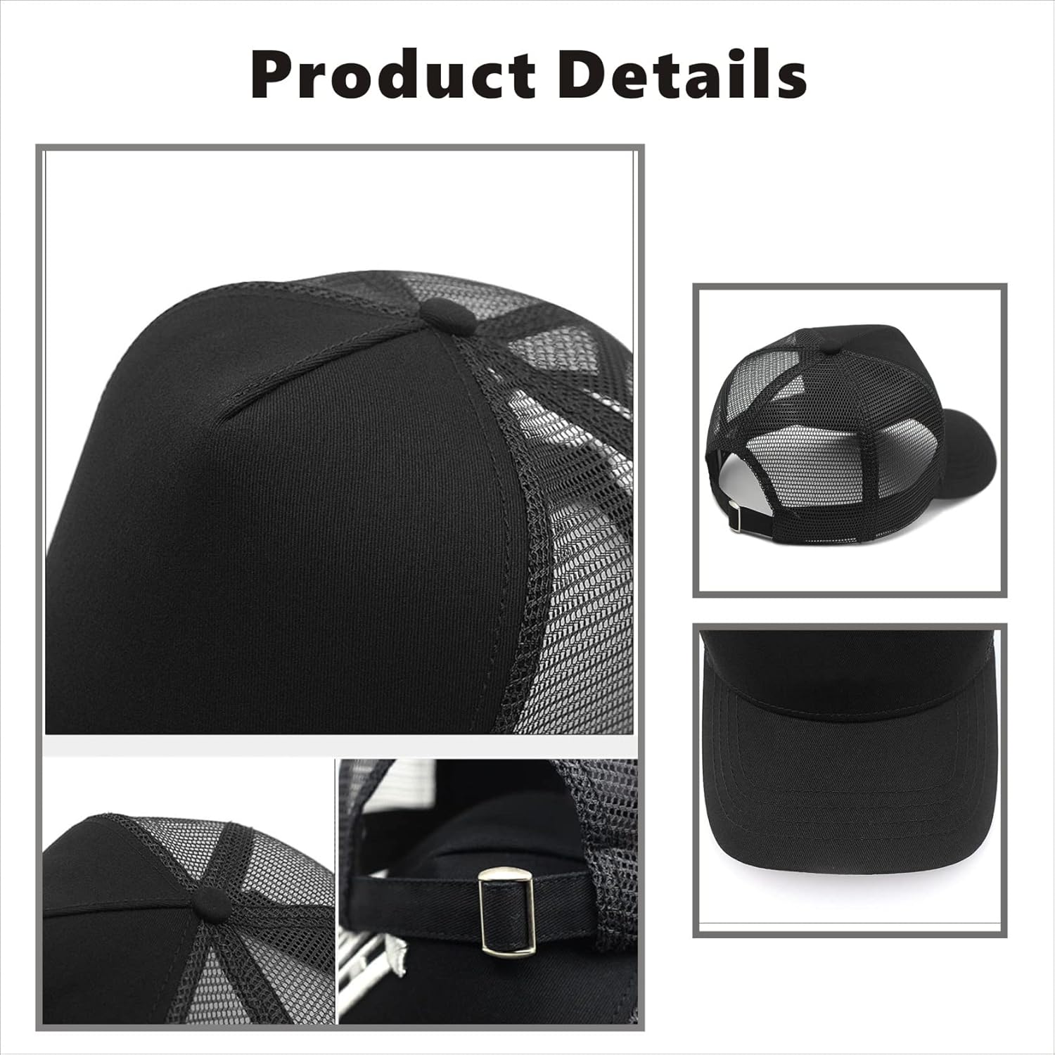 Oversize XXL Mesh Trucker Hat Big Head Hats for Men High Crown Baseball Cap Breathable Dad Hat Adjustable V1259-DP01-A-2675