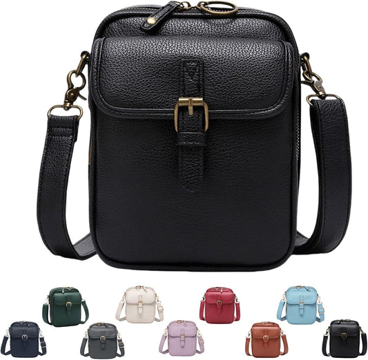 Collaborate 1 Crossbody Leather Bag, Urvashi Crossbody Leather Bag Anti Theft, Cross Body Bag, Lady's Vintage V1259-DP01-A-2692