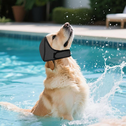 Dog Swimming Cap, Waterproof Ear Protection for Small, Medium & Large Dogs, Soft Comfortable Swim Hat for V1259-DP01-A-2694