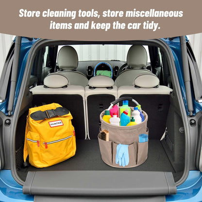 Cleaning Caddy,Cleaning Bag Organizer with Handle Tools Bag for Detailing Supplies, Bag Only, Gray Edge V1259-DP01-A-2695