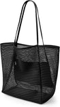 Oversized Beach Tote Bag, Semi Mesh Tote Bag Foldable MAX 35L Laundry Tote Bag For Beach Picnic Laundry V1259-DP01-A-2697