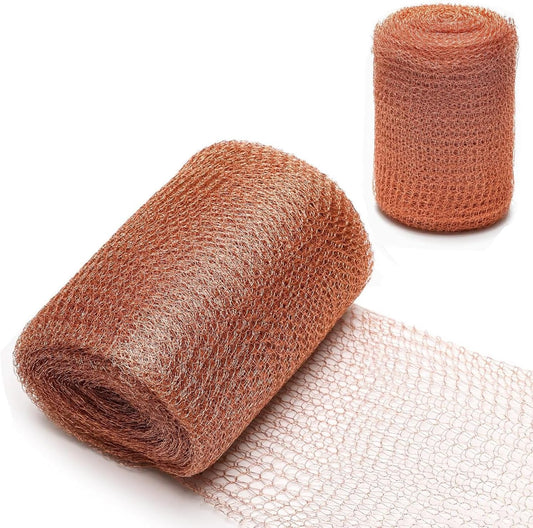 Copper Mesh Roll,Gap Blocker for Building Hole,Knitted Pure Copper Mesh Blocker for Mouse, Birds, Snail, V1259-DP01-A-2702