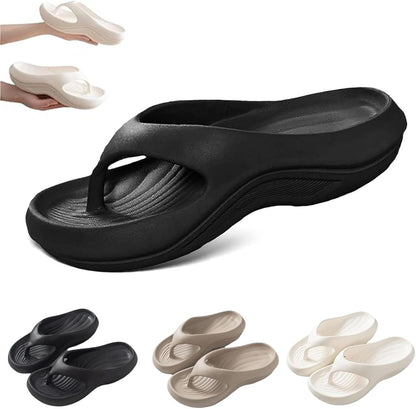 Pillow Arch Support Flip Flops, Platform Recovery Flipflops Orthopedic Sandals, Pillow Soft Summer Beach Shoes V1259-DP01-A-2703