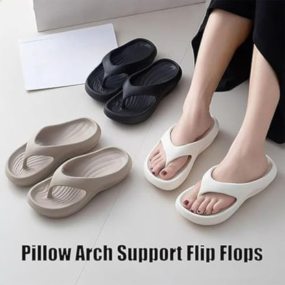 Pillow Arch Support Flip Flops, Platform Recovery Flipflops Orthopedic Sandals, Pillow Soft Summer Beach Shoes V1259-DP01-A-2703