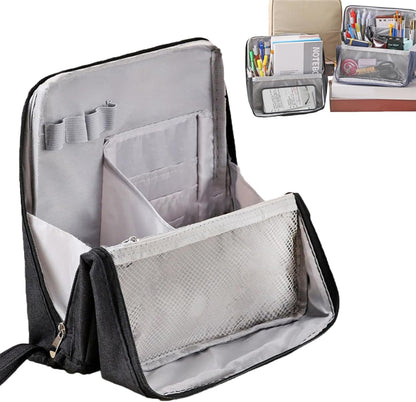 Multi-Purpose Large Capacity Oxford Cloth Standing Makeup Bag - Portable Lightweight Canvas Organizer with V1259-DP01-A-2714