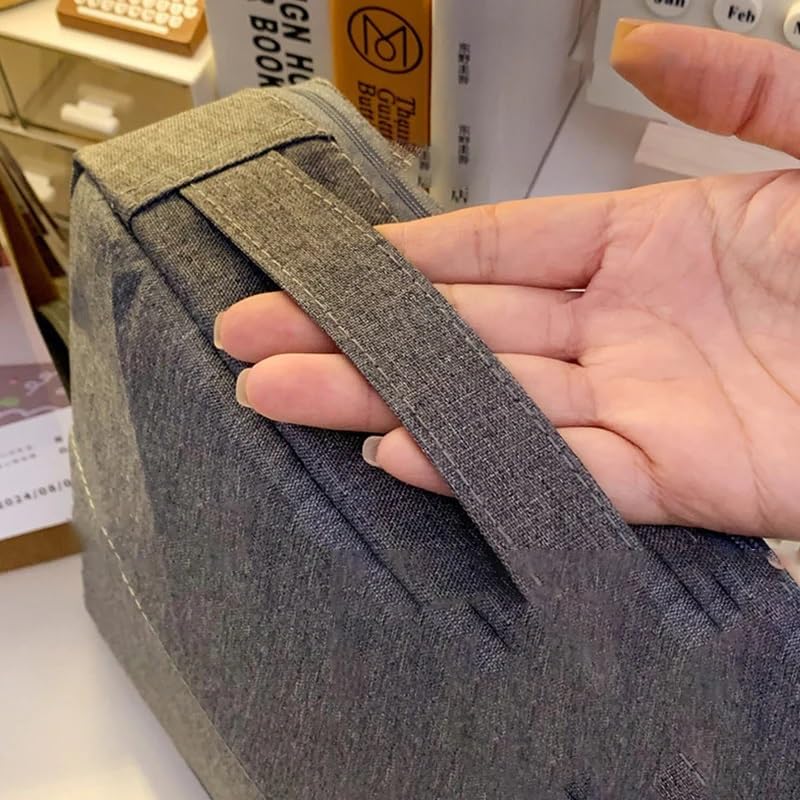 Multi-Purpose Large Capacity Oxford Cloth Standing Makeup Bag - Portable Lightweight Canvas Organizer with V1259-DP01-A-2714