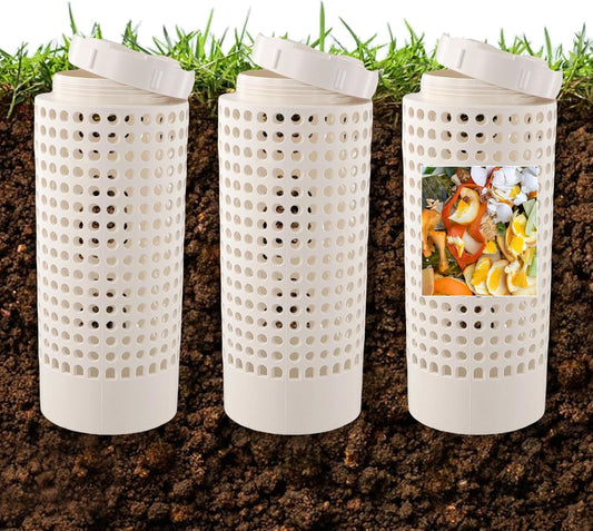 Inground Farm Composter, Outdoor In-Ground Compost Bin for Raised Garden Beds and Yards, Organic Waste V1259-DP01-A-2717