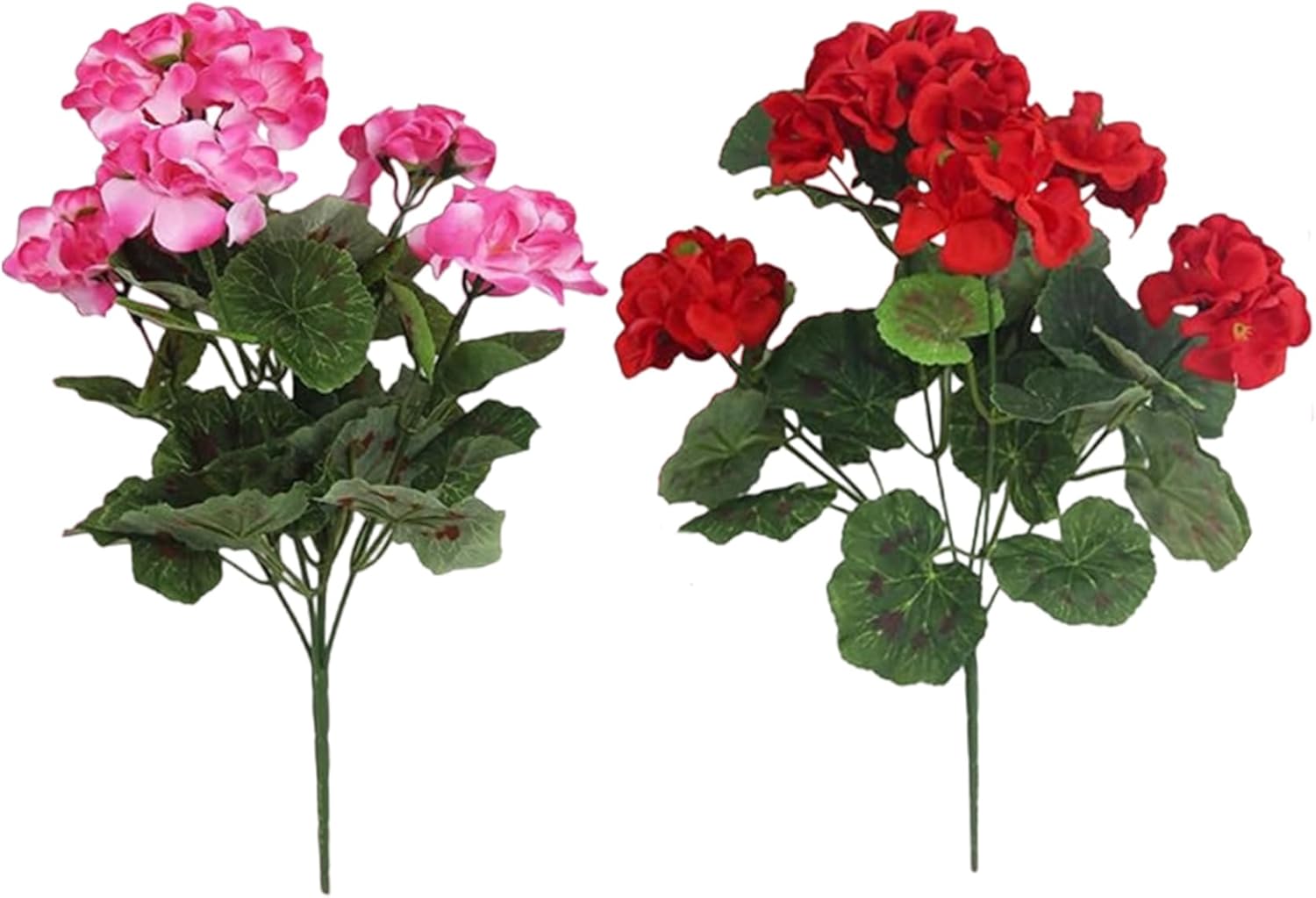 6Pcs Artificial Geraniums 14 Inch Lifelike Artificial Flowers with Adjustable Branches Long Lasting Vibrant V1259-DP01-A-2720