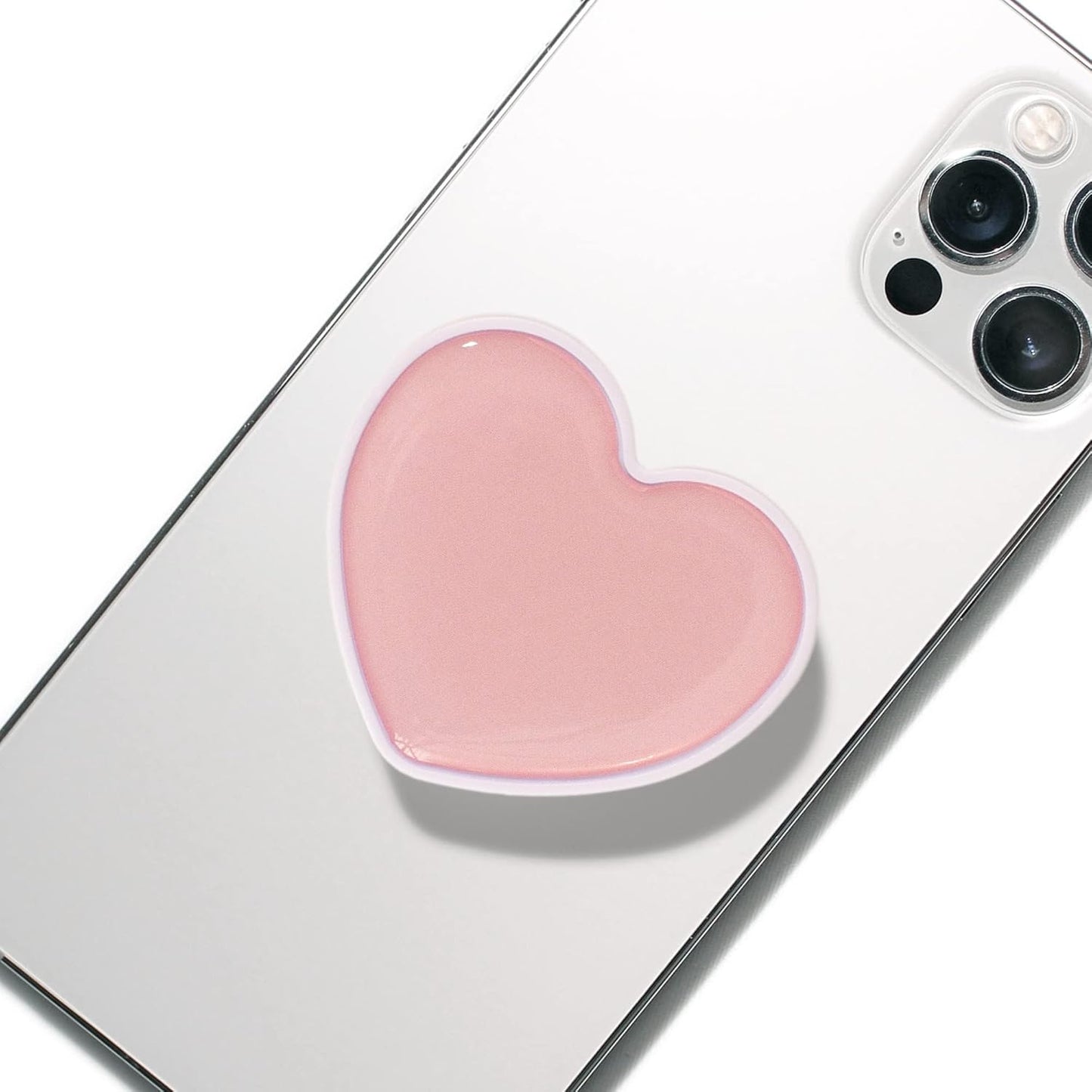 Heart-Shaped Phone Grip and Stand, Collapsible Expandable Design, Pink V1259-DP01-A-2732