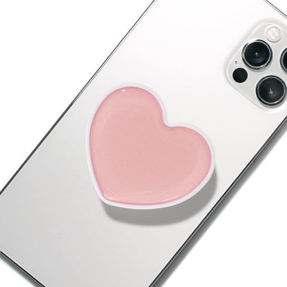 Heart-Shaped Phone Grip and Stand, Collapsible Expandable Design, Pink V1259-DP01-A-2732
