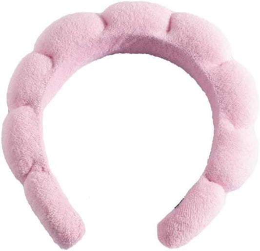 Soft Spa Headband for Women and Girls, Non-Slip Hair Band for Face Washing, Makeup, Shower, Pink V1259-DP01-A-2737
