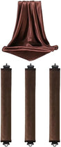 Heatless Hair Curler Set, Satin Overnight Curling Rods, 4-Piece Styling Kit with Hook, Brown V1259-DP01-A-2739
