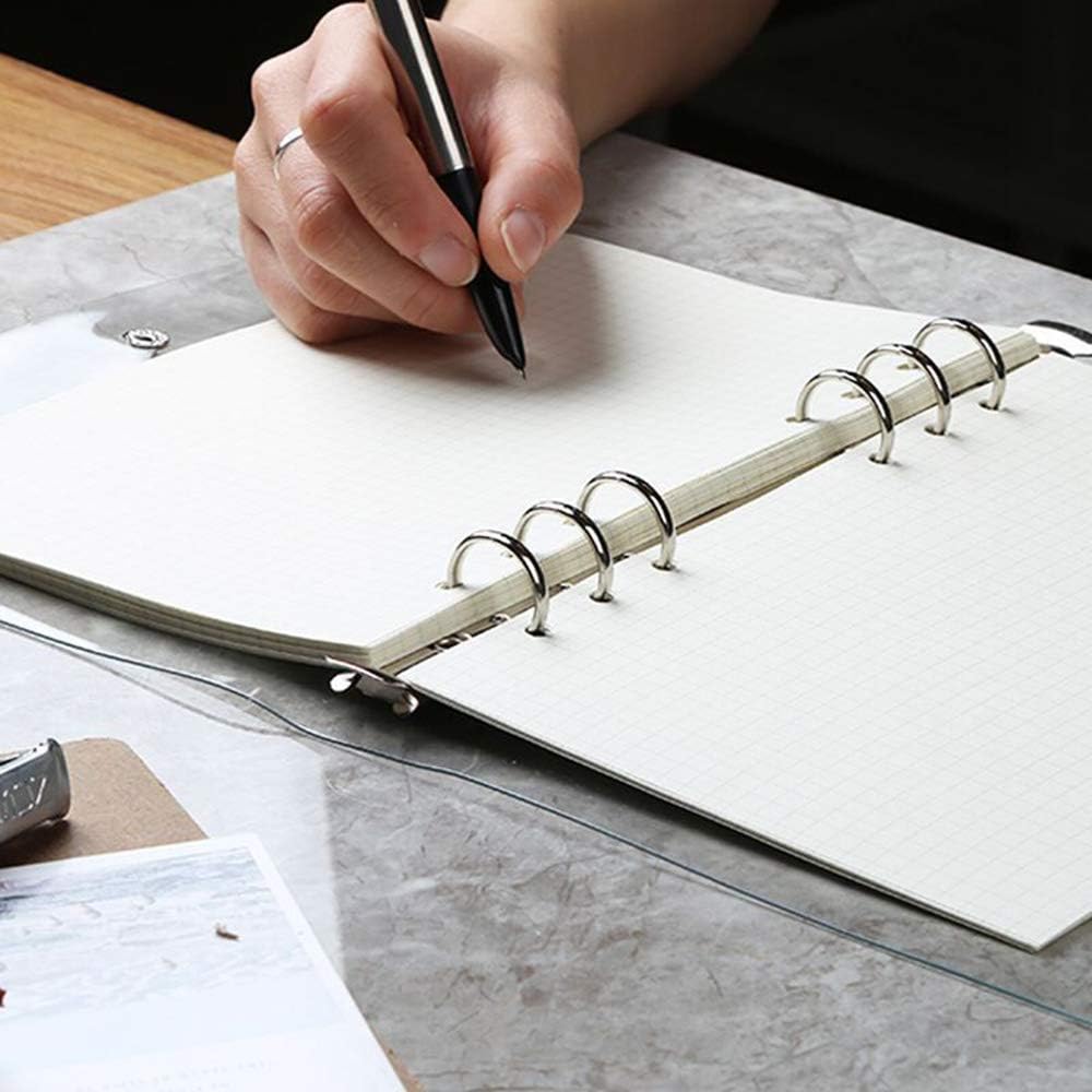 1Pc Transparent PVC Clip File Folder Loose Notebook Sheet R-ing Binder Diary Agenda School Office Supplies V1259-DP01-A-2754