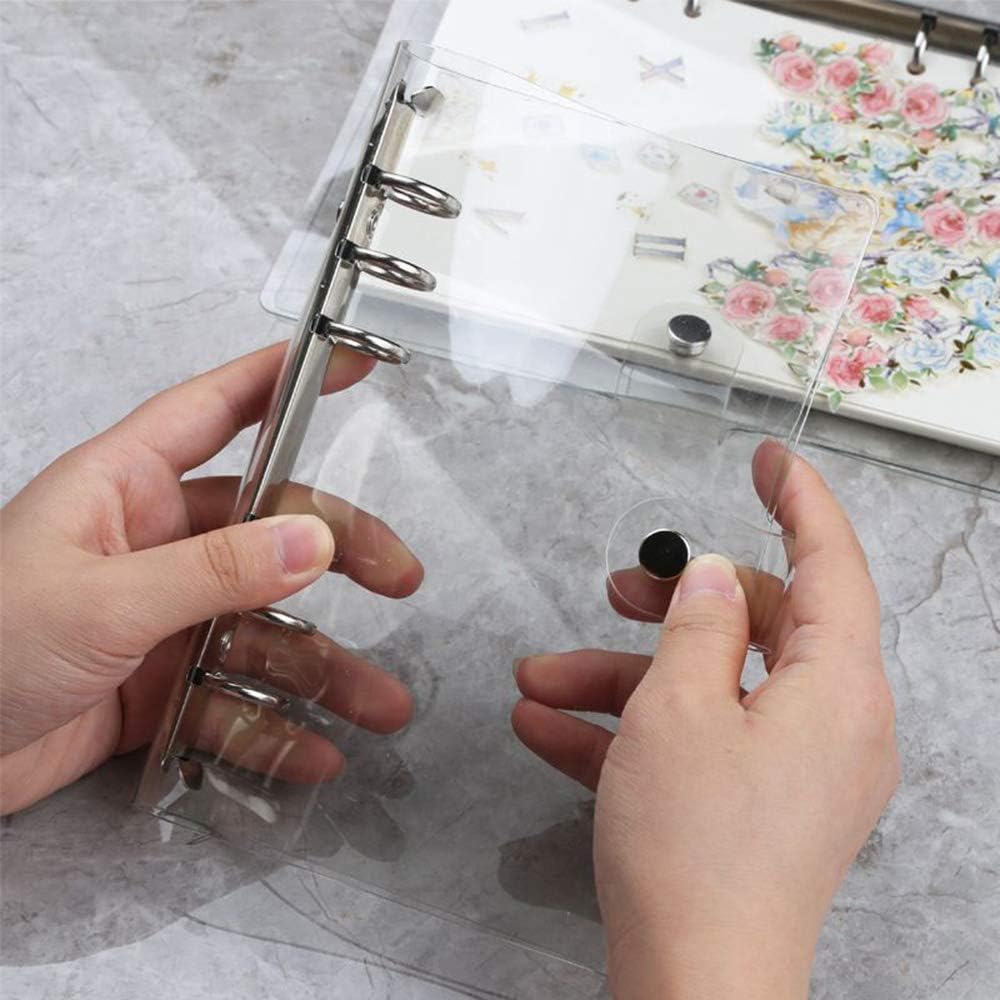 1Pc Transparent PVC Clip File Folder Loose Notebook Sheet R-ing Binder Diary Agenda School Office Supplies V1259-DP01-A-2754
