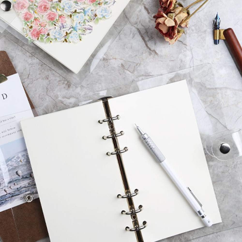 1Pc Transparent PVC Clip File Folder Loose Notebook Sheet R-ing Binder Diary Agenda School Office Supplies V1259-DP01-A-2754