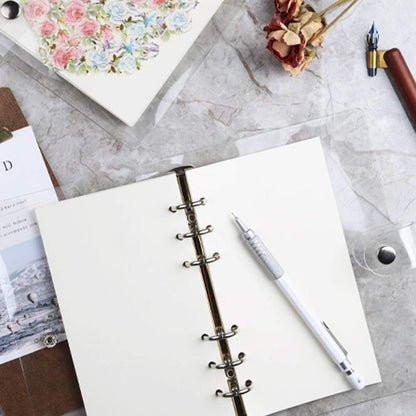 1Pc Transparent PVC Clip File Folder Loose Notebook Sheet R-ing Binder Diary Agenda School Office Supplies V1259-DP01-A-2754