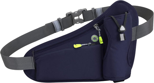Sports Hydration Belt Bag Running Belt Waist Pack Bum Bag with Water Bottle Holder for Men Women Running V1259-DP01-A-2765