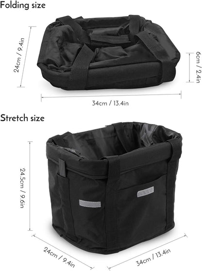 Waterproof Removable Bicycle Front Basket with Aluminum Frame, Pet Carrier & Multi-Purpose Handlebar Bag for V1259-DP01-A-2769