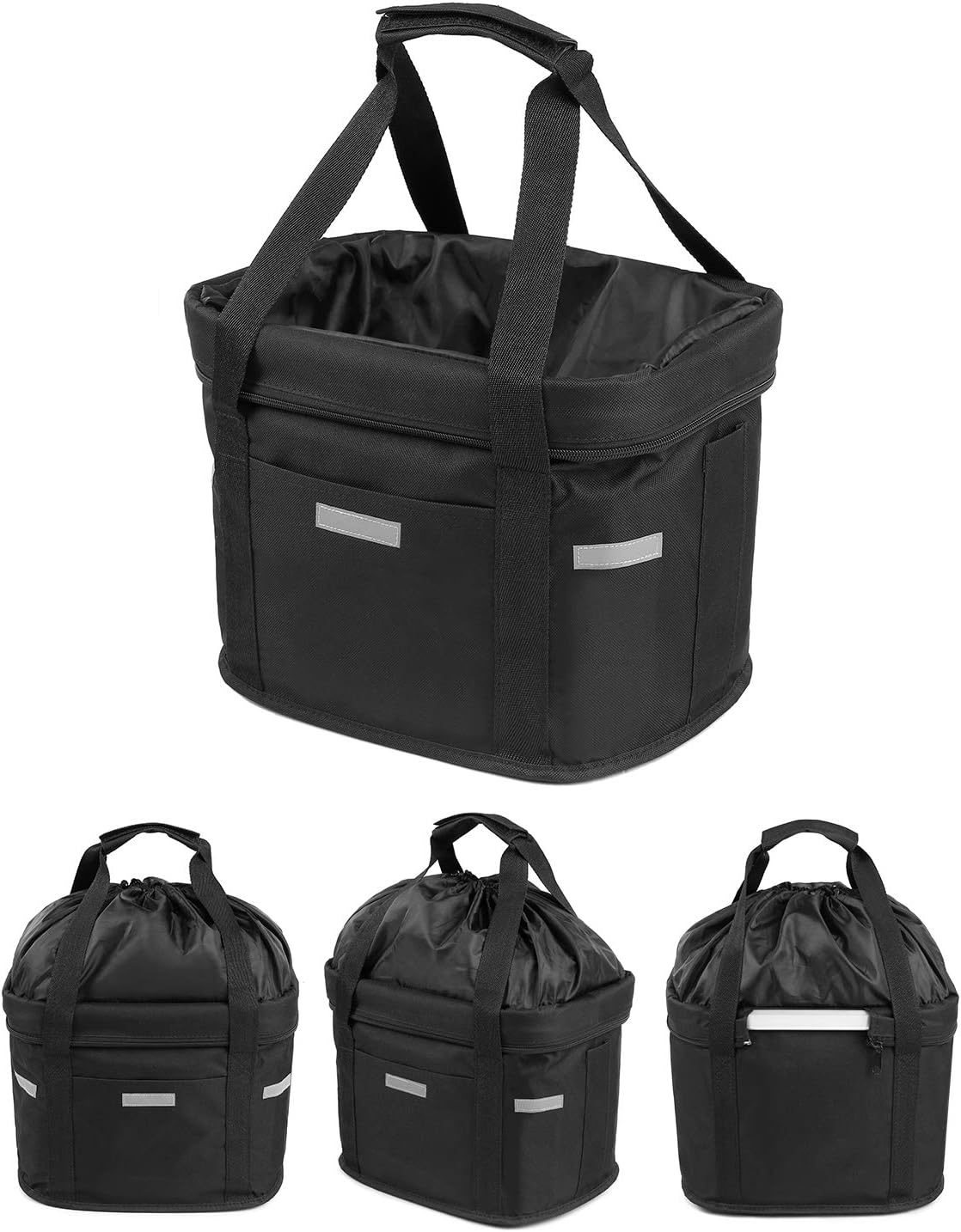 Waterproof Removable Bicycle Front Basket with Aluminum Frame, Pet Carrier & Multi-Purpose Handlebar Bag for V1259-DP01-A-2769