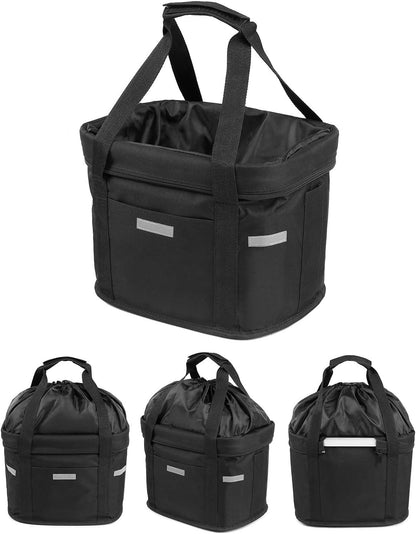 Waterproof Removable Bicycle Front Basket with Aluminum Frame, Pet Carrier & Multi-Purpose Handlebar Bag for V1259-DP01-A-2769