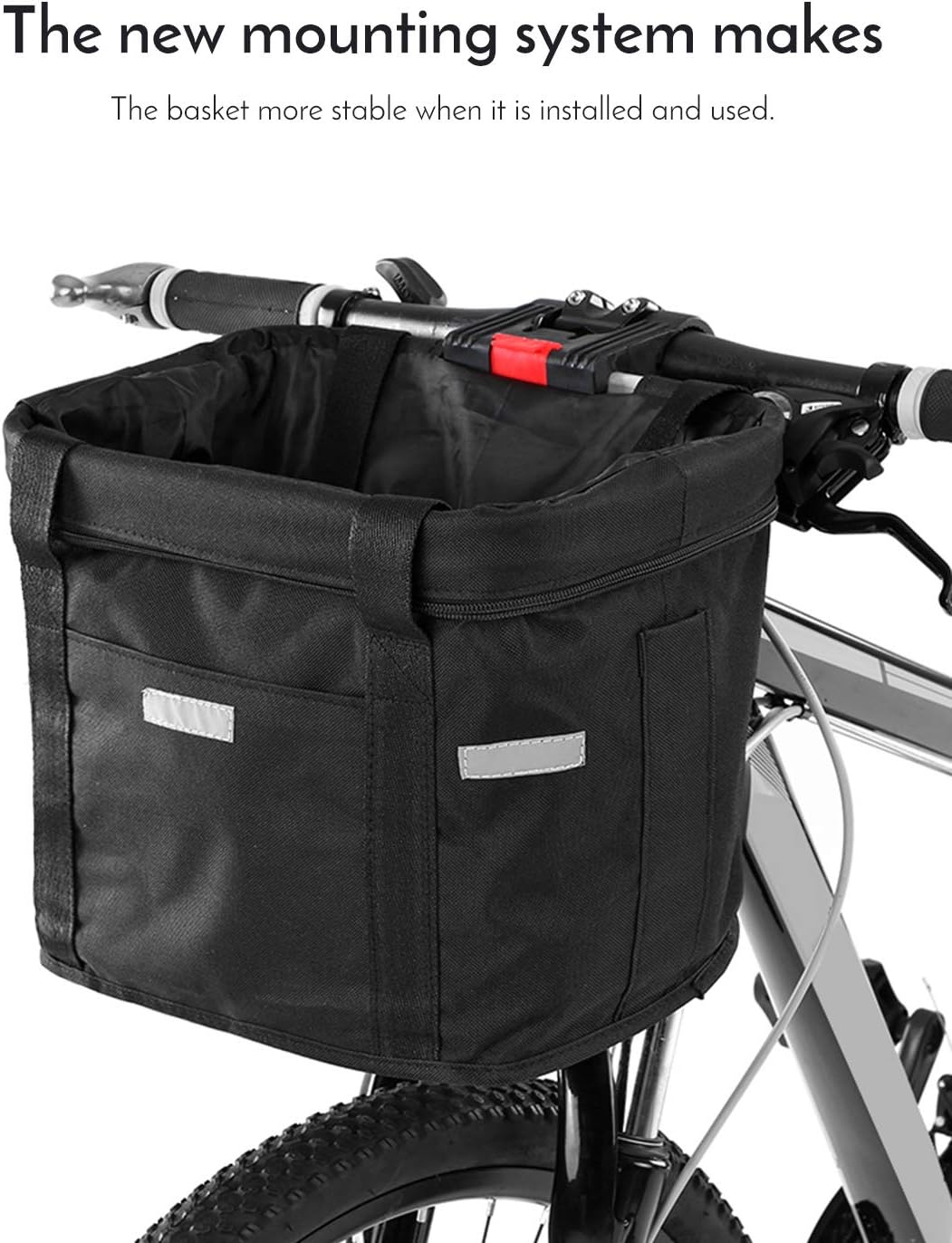 Waterproof Removable Bicycle Front Basket with Aluminum Frame, Pet Carrier & Multi-Purpose Handlebar Bag for V1259-DP01-A-2769