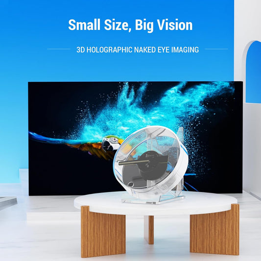 3D Hologram Fan 11cm LED Holographic Projector Advertising Machine Portable Desktop Naked-Eye Stereo Display V1259-DP01-A-2771