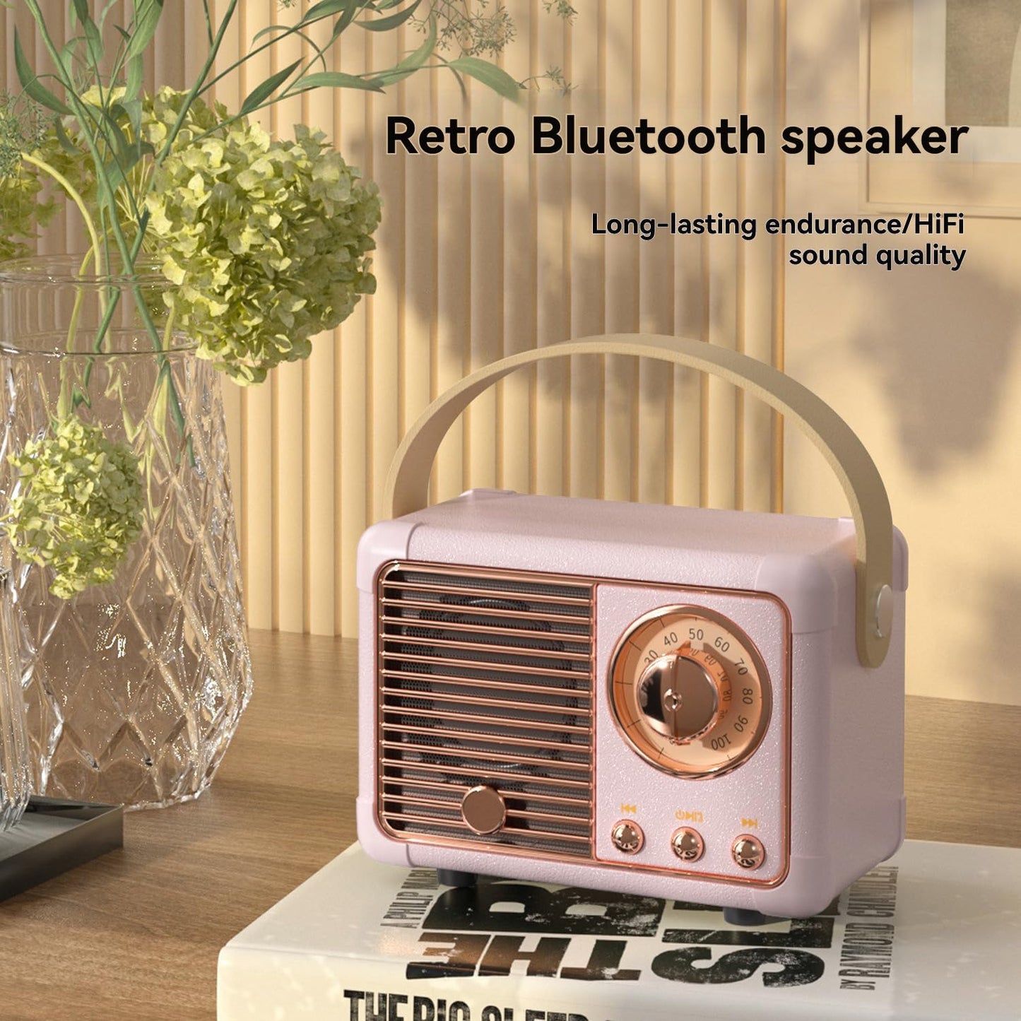 HM11 Vintage Speaker with, 5.0, USB Charging, 3W Output, 2-4 Hours Playback V1259-DP01-A-2775