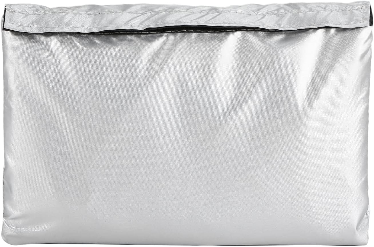 Silver-Coated 190T Polyester Cover for 20/24/26/29 Inch Bikes - Black/Black&Silver, S/M/L/XL Sizes, V1259-DP01-A-2777