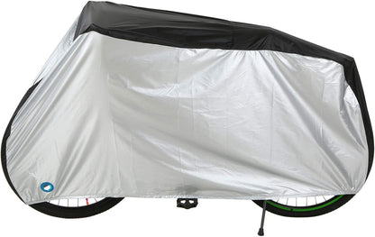Silver-Coated 190T Polyester Cover for 20/24/26/29 Inch Bikes - Black/Black&Silver, S/M/L/XL Sizes, V1259-DP01-A-2777