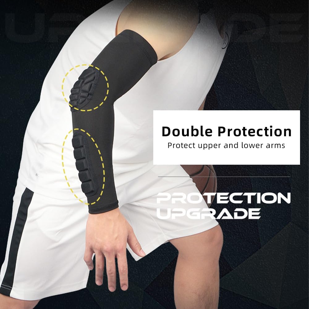 Padded Elbow Forearm Sleeves Compression Arm Protective Sleeve Basketball Shooting Protective Pad V1259-DP01-A-2792