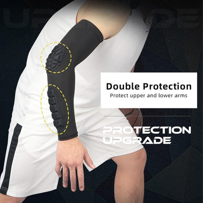 Padded Elbow Forearm Sleeves Compression Arm Protective Sleeve Basketball Shooting Protective Pad V1259-DP01-A-2792