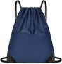 Drawstring Backpack Bag Waterproof Oxford Cloth Draw String Back Sack with Zip Pocket for Sports Traveling V1259-DP01-A-2793