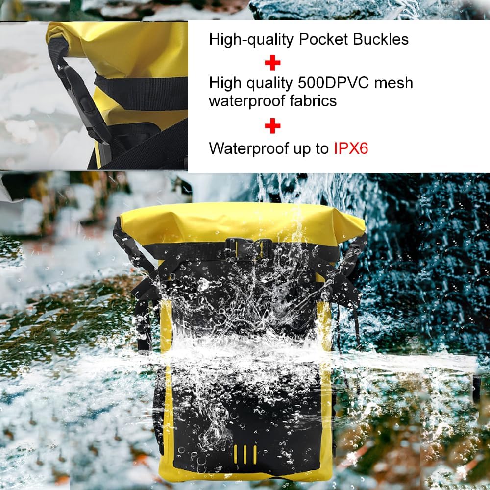 IPX6 Waterproof Backpack with 500D PVC Mesh for Outdoor Adventures, Large Capacity, Dry-Wet Separation, V1259-DP01-A-2805
